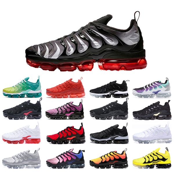 

plus running shoes mens womens white bumblebee bred core black dmp sunset blue fury zebra aurora green psychic pink lemon lime cool grey siz, White;red
