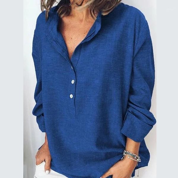 

women casual blouses basic selling button solid long sleeve shirt female chiffon shirt women's slim clothing plus size, White