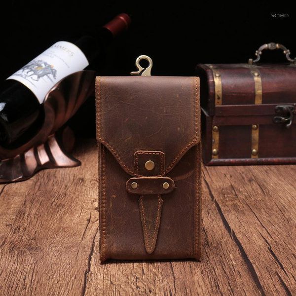 

riÃ±onera para hombre, riÃ±onera de cuero autÃ©ntico para hombre, viaje, telÃ©fono, monedero de bolsillo1