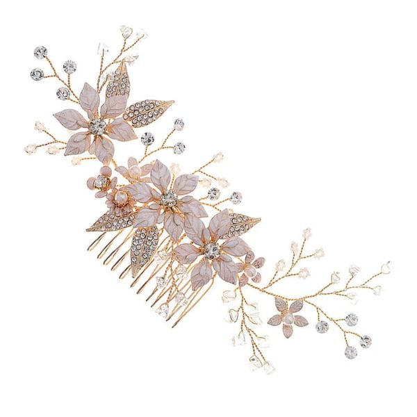 

hair brushes 1 pc accessory supply prop multipurpose charming practical alloy novel golden delicate exquisite for women brides, Silver