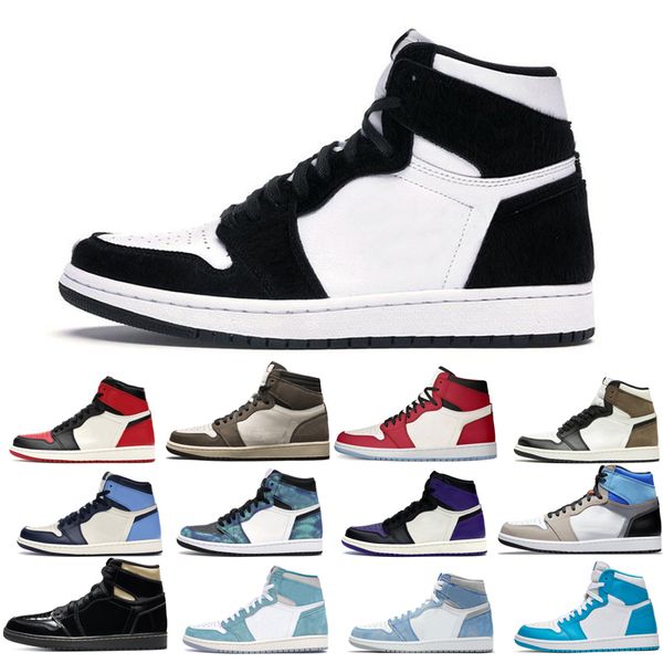 

2022 1s man's basketball shoes man turbo green unc dark obsidian tie court purple toe cactus jack chicago twist university blue walking