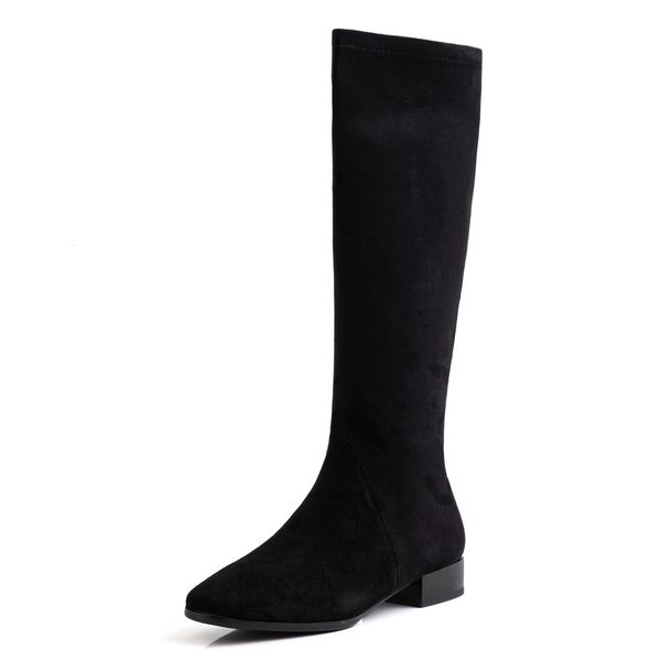 

high-legged 2021 fine upper fiber classic women's long women wild woman 3-color boots 1 p4rg, Black