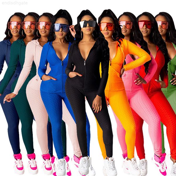 

2020 new autumn / winter hooded zipper sweater 2-piece yoga pants exercise set, Tan;black