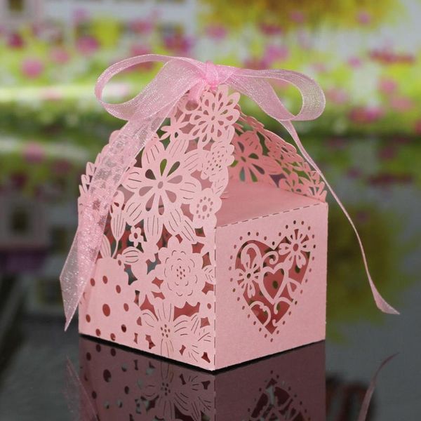 

gift wrap 20pcs/set carved flower pattern wedding candy box romantic party banquet decoration favor supplies