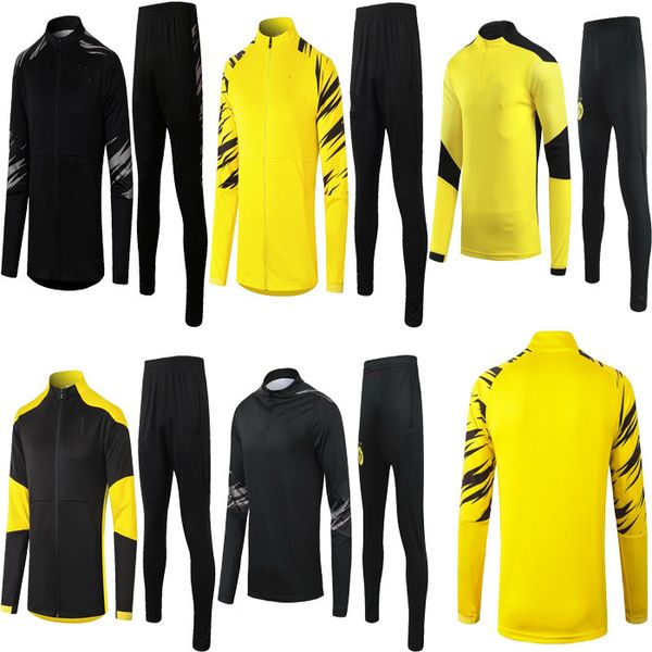 

2020 2021 soccer tracksuit 20 21 chandal futbol survêtement de football reus sancho hummels haaland training suit jogging chandal polo kit, Black