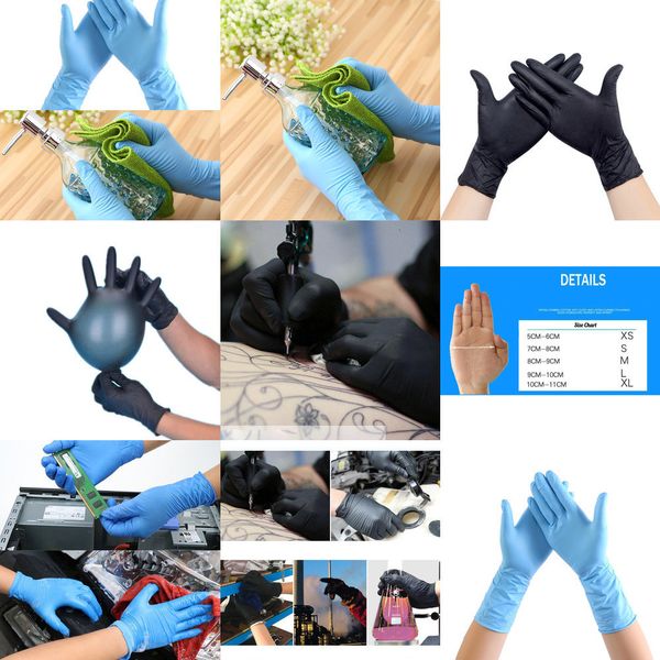 

anti-oil powder-factoryxyf4disposable gloves nitrile rubber latex 100pcs comfortable small batch wholesale