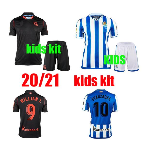 

2020 2021 real sociedad soccer jersey kids kit david silva oyarzabal lopez portu camiseta de futbol anniversary hombres football shirts, Black