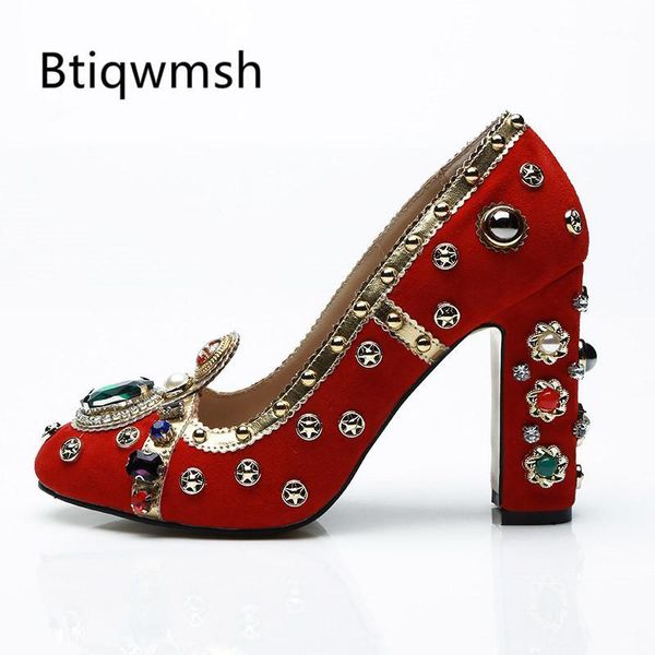 

2020 retro high heel shoes woman pointed toe rhinestone diamond pumps women fashion party shoes1, Black