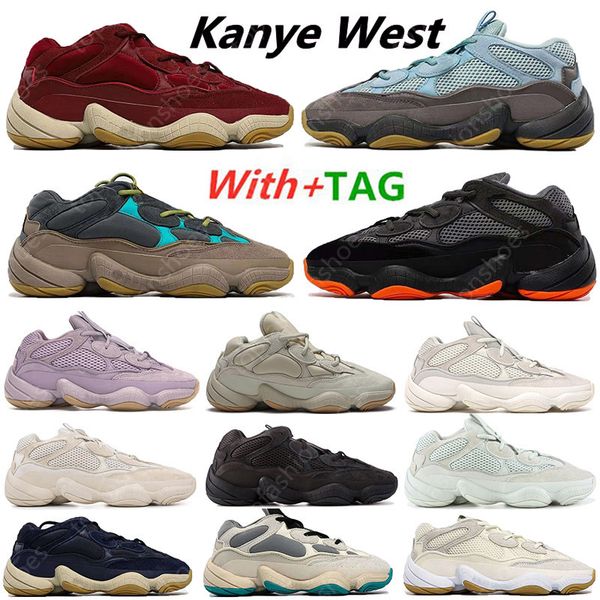 

new classic kanye 500 lavender enflam soft vision stone running shoes desert rat bone white 500s utility black mens sports trainers sneakers, White;red