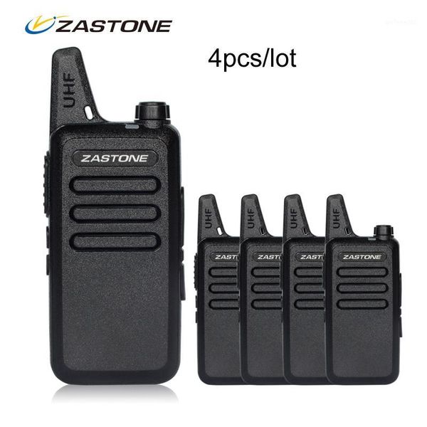 

walkie talkie 4pcs/lot zastone x6 portable uhf 400-470mhz kids ham radio transceiver mini handheld radio1