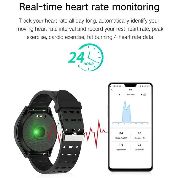 

smart watch p6 час тестирование сердечных сокращений кровяное давление браслет фитнес трекер водонепроницаемый 1,3-дюймовый цвет мужчин женщ