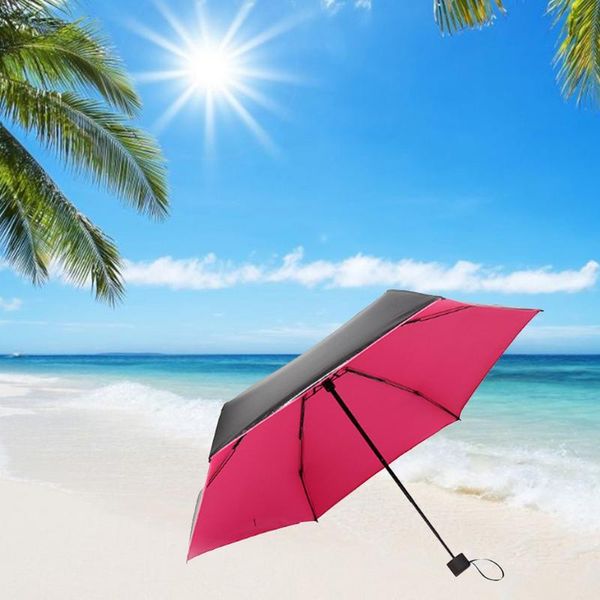 

маленькая мода складной черный зонтик дождь женщины подарок мужчины мини карманный парасоль девушки водонепроницаемые портативные путешестви