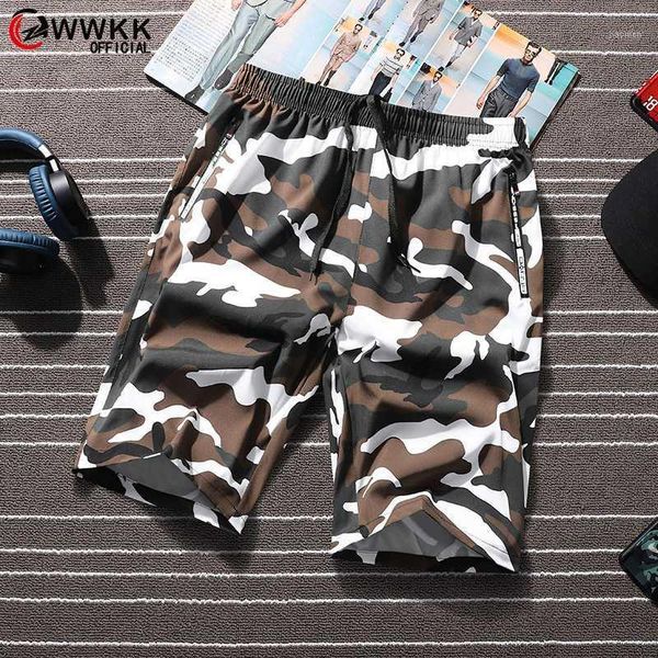 

2020 new men camouflage shorts casual male cargo shorts knee length mens summer short pants homme large size1, White;black