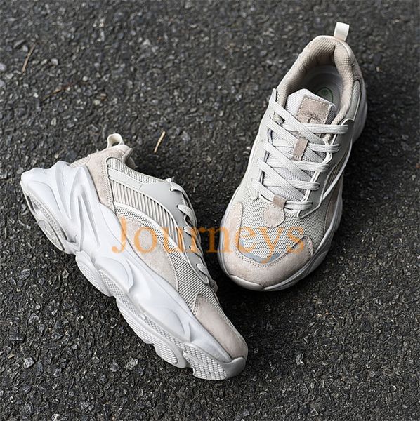 

treeperi fashion chunky reflective sneakers beige grey men trainers running shoes us 7 eur 40 for men