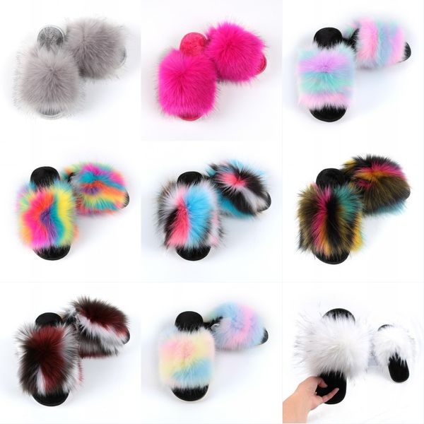 

furry shoes fur slides women home female fluffy slippers indoor fur sandal ladies fashion design slides house slippers kimter-z137z