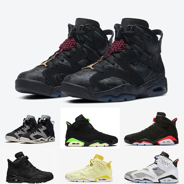 

2021 jumpman 6 6s sneakers singles day electric green tech chrome flint floral black cat reflective mens basketball shoes vi sports trainers