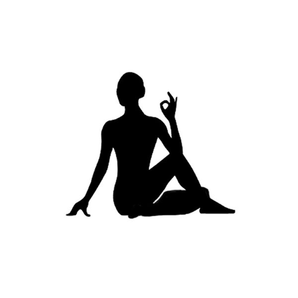 

13.3*11.5 coolest yoga meditation vinyl car sticker accessories c16-1923