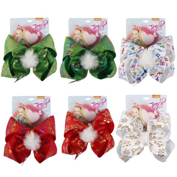 

8 inch siwa jojo with clip for baby children large sequin bow unicorn hair bows wholesale kfj825