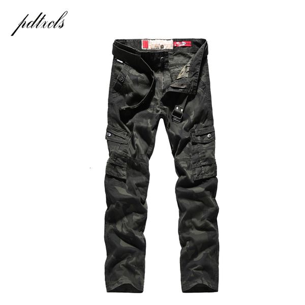 

pdtxcls lente nieuwe cargo broek mannen katoen tactische broek mannen werken heren broek overalls pantalon homme verion camouflage, Black