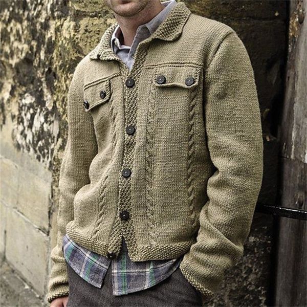 

sweater autumn men regular open stitch long sleeve sweater jumpers plain fashion button outerwear coats 201202, White;black