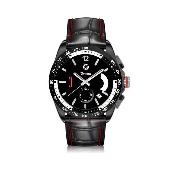 

men's luxury automatic mechanical watch requin brand black stainless steel case leather strap triangle multifunction calendar sport whi, Slivery;brown