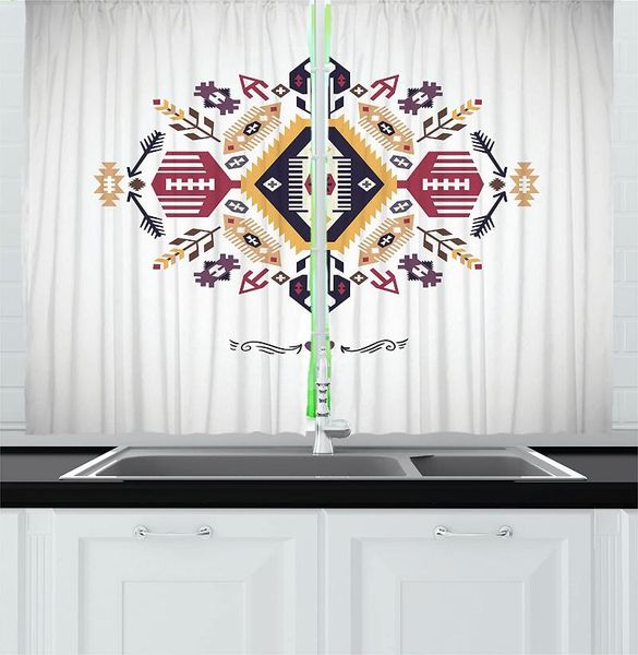 

modern kitchen window curtains theme colorful style illustration design print window for kitchen cafe decor 55" x 39" dark