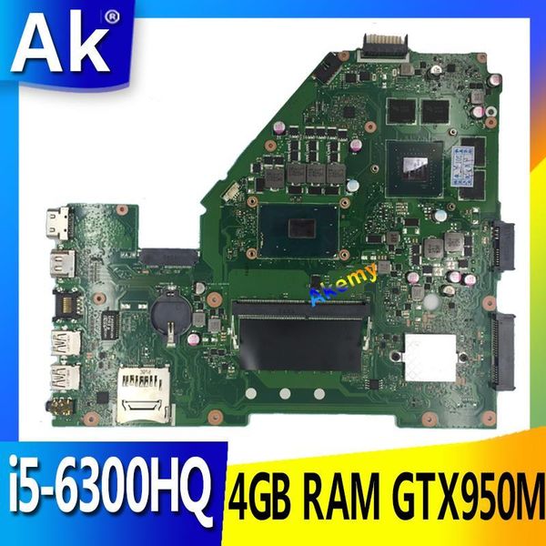 

motherboards x550vx mb._4g/-6300hq/as mainboard rev 2.0 for asus fx50v k550vx x550vq motherboard test ok exchange