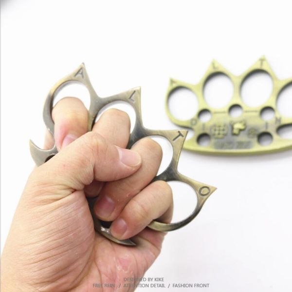 

2020 new brass four finger tigers edc self protection ring women and men security defense tool 88