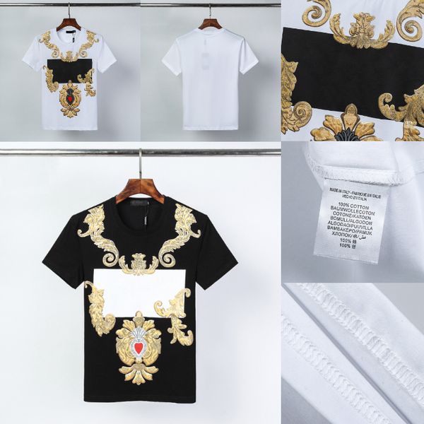

2021 mens t shirts couples lock letter printed fashion pairs shirt classic women men tee crew neck summer clothes, White;black