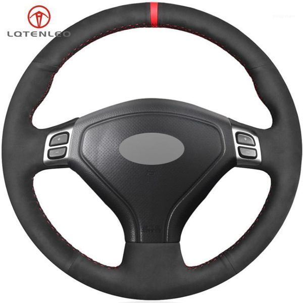 

lqtenleo black suede diy car steering wheel cover for forester 2004-2007 outback 2004 2005 legacy impreza wrx 2003-20061