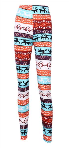 

warm womens winter christmas snowflake knitted leggings cotton pants fitness slim leggings drop shipping good quality, Black