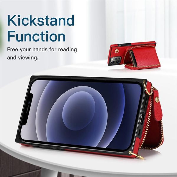 

crossbody strap cord card holder zipper square case for samsung galaxy s9 s10 s20 plus note 9 10 note20 ultra a9 qylfsl