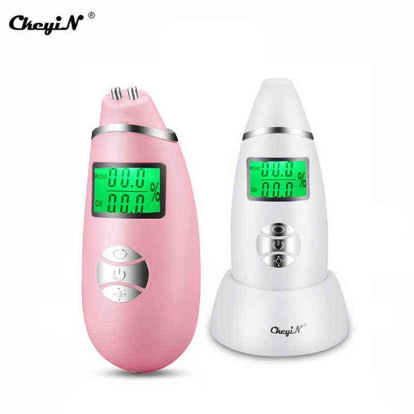 

nxy face care devices ckeyin skin oil tester moisture analyzer machine facial digital precise fluorescent agents detector care tools 0222