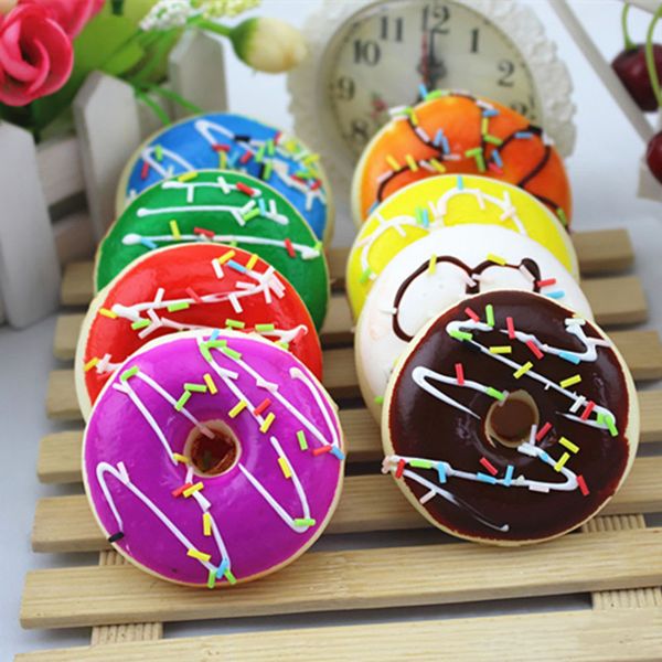 

simulation cute donut squishy squeeze kawaii toy stress reliever soft colourful doughnut scented slow rising toys