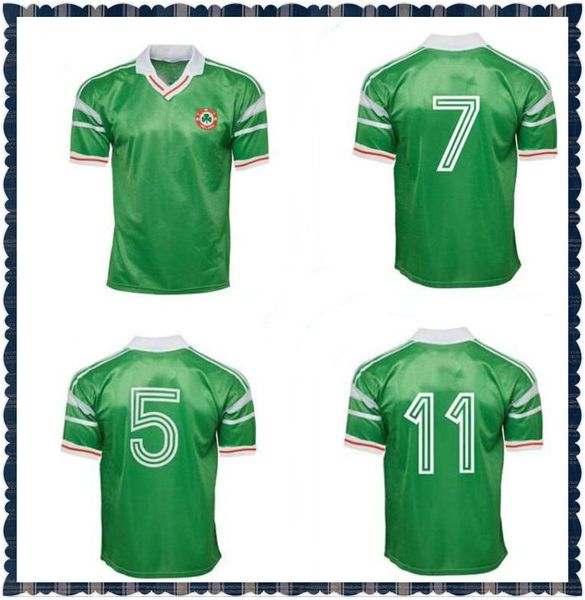 

ireland 1988 retro soccer jersey 88 90 stapleton mccarthy mcgrath houghton whelan kelly aldridge quinn vintage classic football shirt, Black;yellow