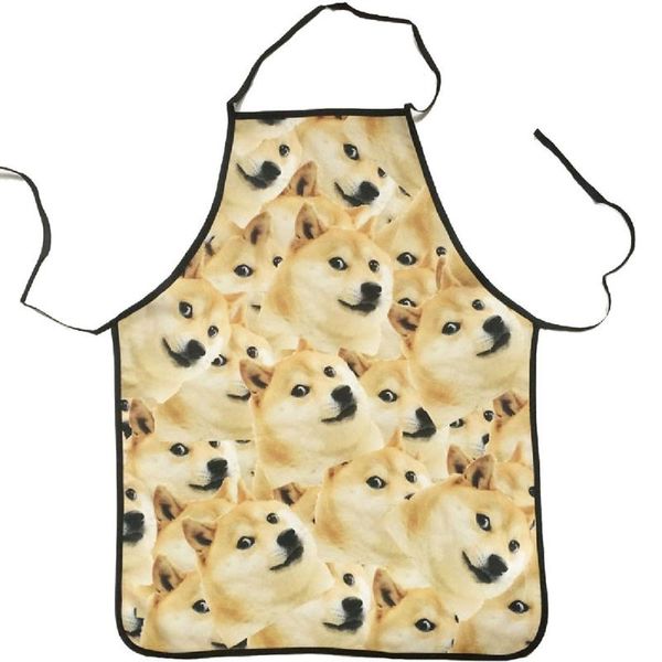 

Novelty Cooking Kitchen Apron Dogs Animal Printed Apron Cooking Grilling BBQ