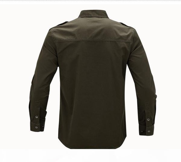 

tactical shirts mens long sleeve blouse breathable quick dry clothes army military cargo shirt air force airborne bomber clothes, White;black