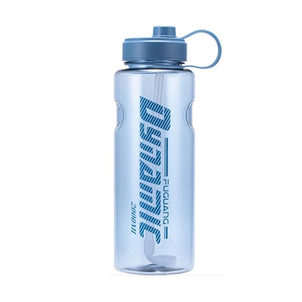 

2000ml high capacity sport water bottle eco friendly bpa plastic straw cup drink bottles outdoor travel hiking drinkware wmtsgc