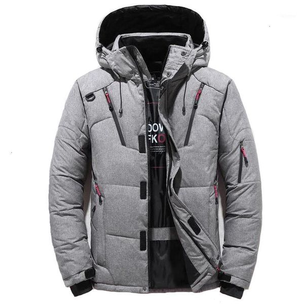 

winter coat men hooded parka jacket down warm coats mens outwear windbreaker thicken parkas casaco masculino brand clothing1, Black