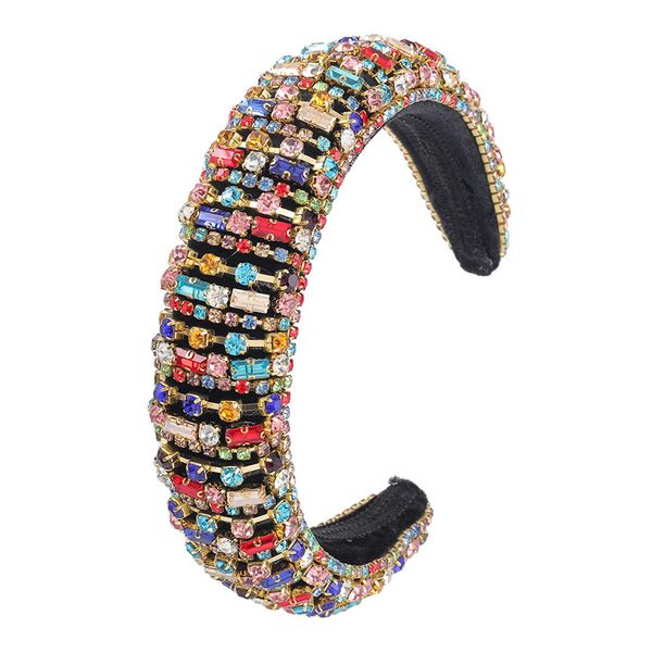 

lady sponge headband widesided fashion handmade woman hair band girl pleuche crystal rhinestone hair stick accessories high quality, Slivery;white