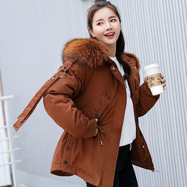 

women's winter jacket thickened warm cotton padded jacket new down cotton padded1, Black