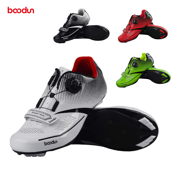 

cycling footwear boodun mtb shoes triathlon racing road bike men mountain reflective bicycle outdoor sneaker zapatos ciclismo, Black
