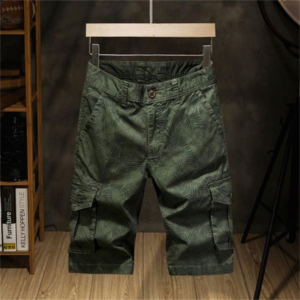 

2021 new new cotton cargo men's fashion pockets work comfortable shorts at height safari-style knee o1oo, White;black