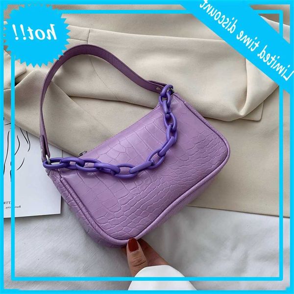 

small 2020 spring and summer new fashion brand french single shoulder hand stick chain slant across armpit bag