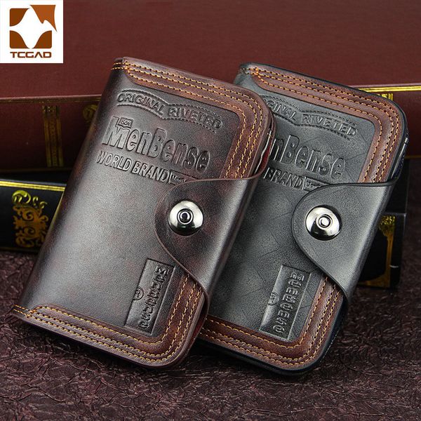 

men's wallet magnetic snap clutch bag male wallet leather genuine compartment portfel carteira purse men famous brand luxu 2020 c0125, Red;black