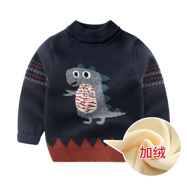 

baby 2020 children's winter new dinosaur q2 plush sweater 82812, Blue
