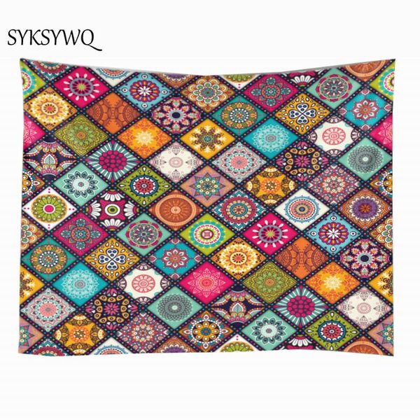 

tapestries gobelin mandala tapestry strandlaken drop tenture mural tapices