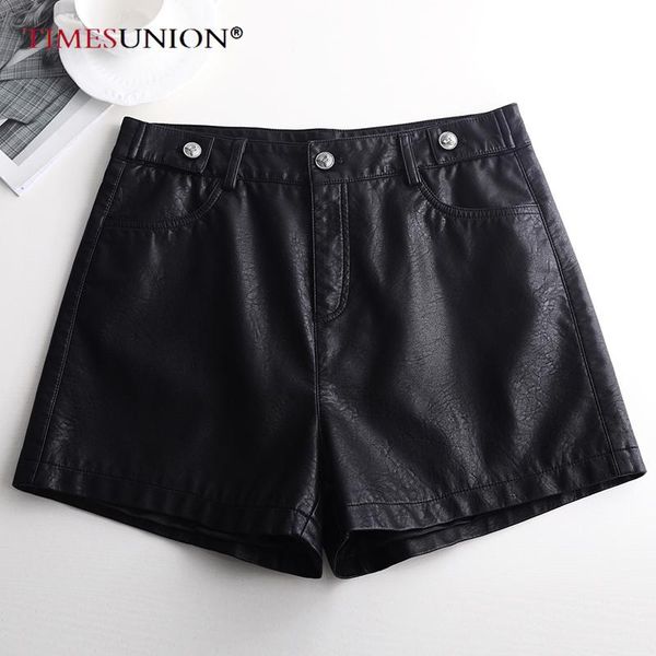 

women's shorts spring autumn women korea style plus size 5xl 4xl short pants mid waist pu leather black casual, White;black