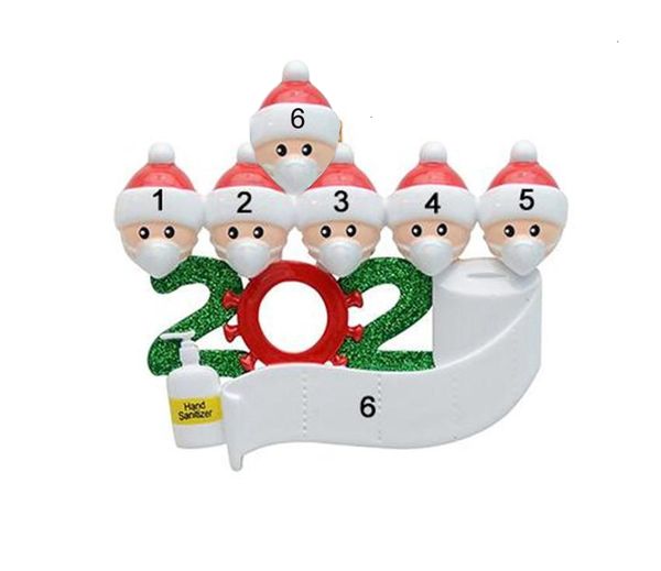 

gift christmas birthdays party decoration 2020 product quarantine personalized hanging ornament, pandemic -social distancing-family of 2