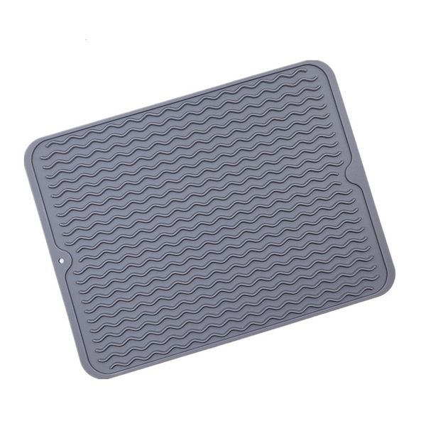 

foldable silicone dish drying mat non-slip placemat tableware silicone drain pad insulation pot tableware mat 182 j2